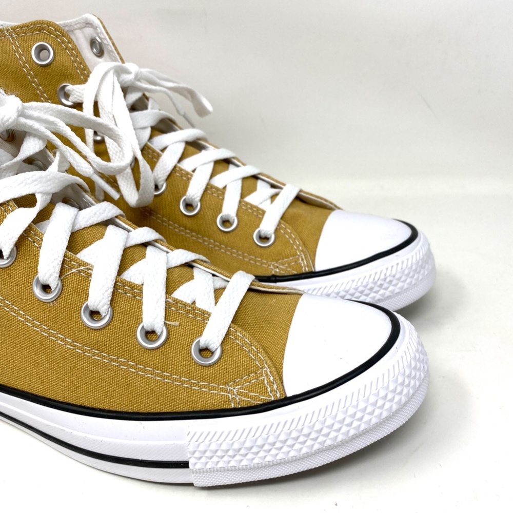 Converse All Star Chuck Taylor High Top Women Gold Dart Canvas Sneakers A04839C - Picture 7 of 9